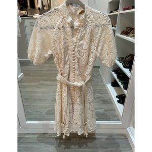 Zimmermann ivory lace dress size 0